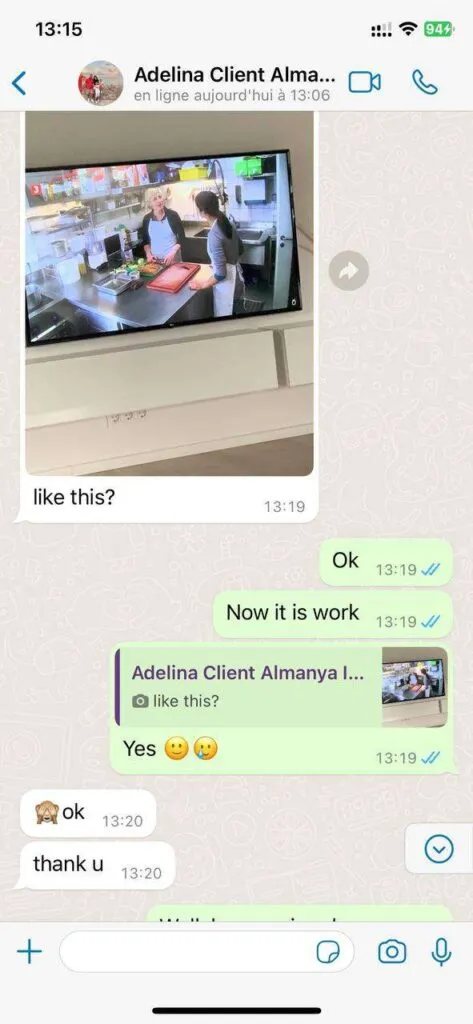 WhatsApp customer renewing annual IPTV subscription